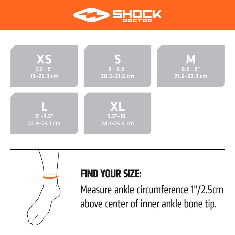 Shock Doctor Adult Ultra Wrap Lace Ankle Support, Large, Black