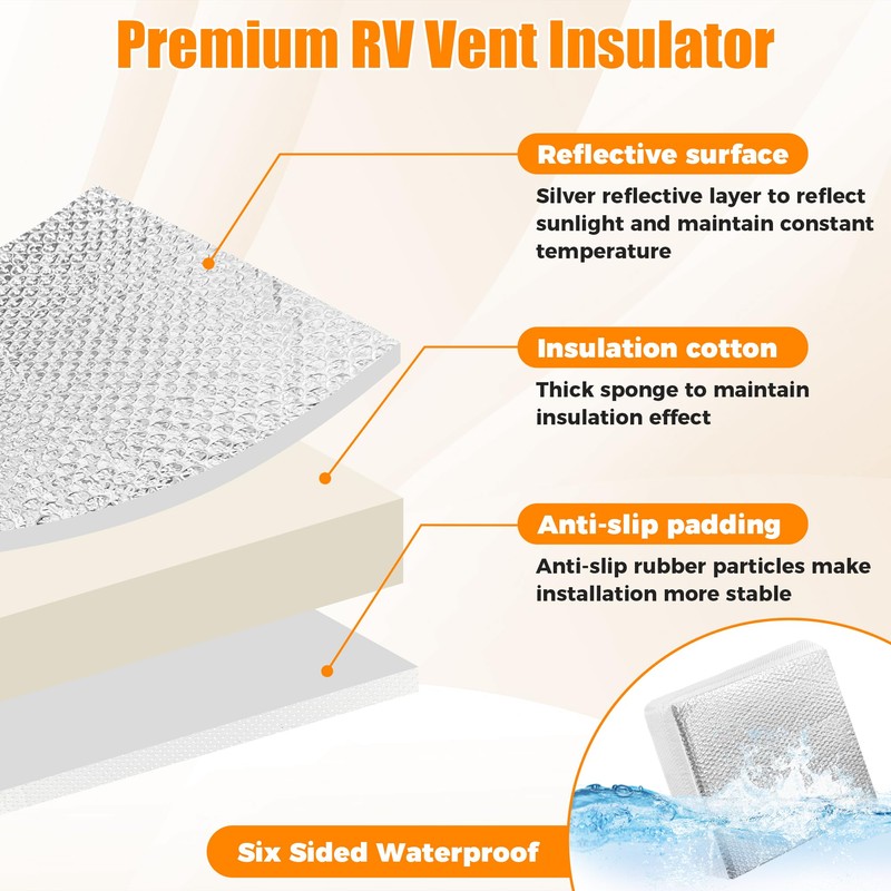 RV Vent Insulator RV Skylight Insulator RV Skylight Cover with