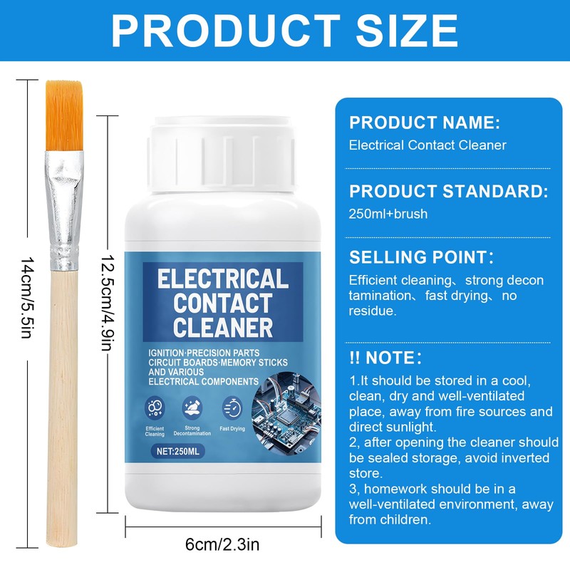 JAOJAO Electronic Contact Cleaner, Circuit Board Cleaner Fast Drying Precision