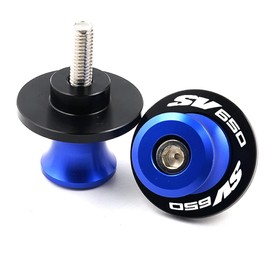 2pcs 8MM M8 X1.5 Motorcycle Swing arm Sliders Spools CNC Swing Arm Stand Screw, Fit with Suzuki SV 650 SV650 SV650S SV650X 2000-2023 (Blue)