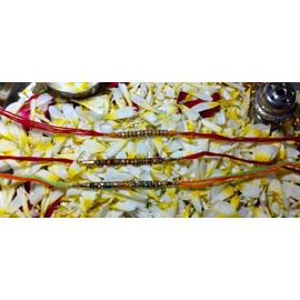 Pack of 3 Designer Rakhi for Brother, bracelet for Brother and Bhabhi | Bhaiya Bhabhi Rakhi | Raksha Bandhan Rakhee I wirst band for family Raksha Bandhan Festival | Indian Bracelet