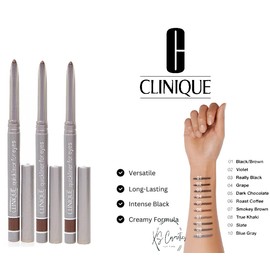 Clinique 3 X Clinique Quickliner For Eyes # 03 Roast Coffee Full Size(LOT OF 3)