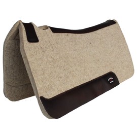 CHALLENGER Pony Western Contoured Wool Felt Moisture Wicking Saddle Pad Cream 39RT06CRP