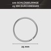 Rietlow® Key Ring 100-Piece Set – Key Rings with Ø