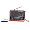 Yunseity Radio Vintage Multifuncional Am FM SW Banda Reloj Linterna
