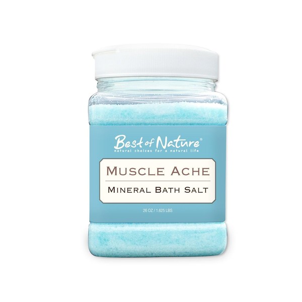 Best of Nature Muscle Ache Mineral Bath Salt (26 oz Jar)