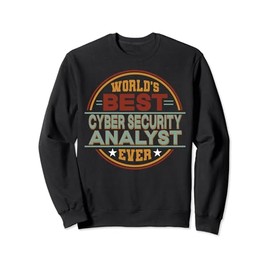 Retro Badge Worlds Best Cyber Security Analyst Sweatshirt