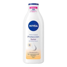 NIVEA Crema Corporal Humectante Protección Solar (400 ml), con Vitamina E y Aloe, Protección UV Fps15, 48 horas de Humectación Profunda para Todo Tipo