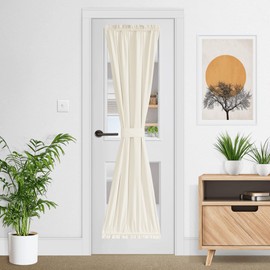 NICETOWN Door Velvet Curtains 72-inch Long - French Door Curtain Panel Light Dimming Privacy Protect Window Treatment Set for Doorway/Bedroom/Holiday Fete, 26 x 72 inches, 1 Panel