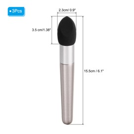 PATIKIL Large Blending Stump Artist Blending Sponge Pen, 3 Pcs Washable Reusable Rubbing Sponge Brush Sketch Modification Sponge Pen Art Blenders Tool for Drawing Correction, Rose Gold