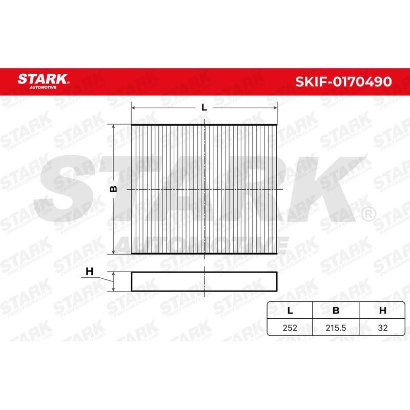 STARK SKIF-0170490 Cabin Air Filter Pollen Filter Fresh Air Filter