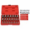 Bolt Extractor Set, 25PCS Multi-Spline Screw Extractor Set Hex Head