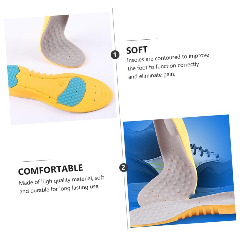 Ipetboom 1 Pair High Elastic Sports Insoles Breathable Cushion Pads