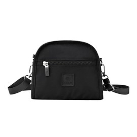 fourfivesix Haru Women's Mini Shoulder Bag, Small, Crossbody Bag, Smartphone Pouch Pochette, Cute, Crossbody Bag, Lightweight, Large Capacity, Nylon, Waterproof, Popular, Gift, Casual, Black