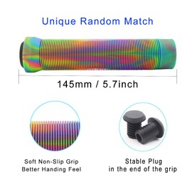 Bike Handlebar Grips, Rubber Bicycle Grips Soft Cycling Grips Non-Slip Bike Handles Grips for Pro Stunt Scooter Bars and BMX Bikes Bars