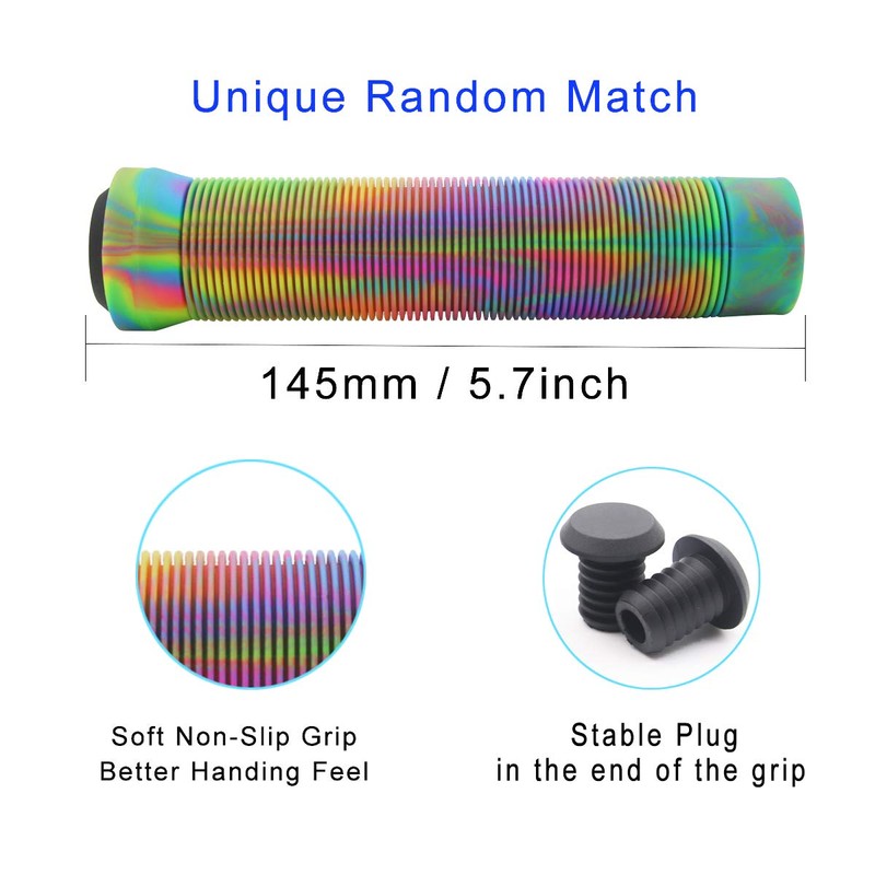 Bike Handlebar Grips, Rubber Bicycle Grips Soft Cycling Grips Non-Slip