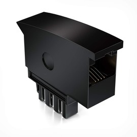 deleyCON Telephone Adapter Plug TAE-F Male to RJ11 Female 6P4C Cable Adapter Telephone Adapter TAE Adapter Plug Telephone Router Black