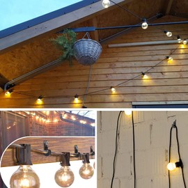 HuyxyTec Q-Hanger Screw Hooks, 20 Pack Outdoor Indoor Light Holder Hooks with Drill Bit Q-Hanger Hooks for Easy Release Outdoor LED Light String