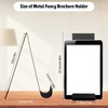 Afcabakila 4 Pack Black Metal Brochure Holder, 8.9" Vertical Display