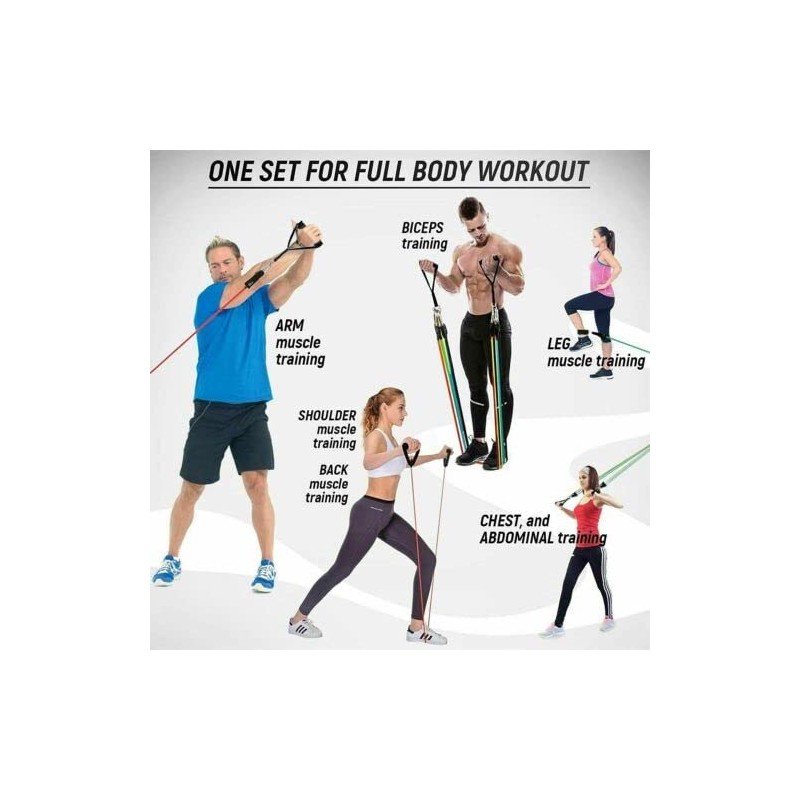 1 Set X 13Pc Yoga Resistance Band Home Workout Set