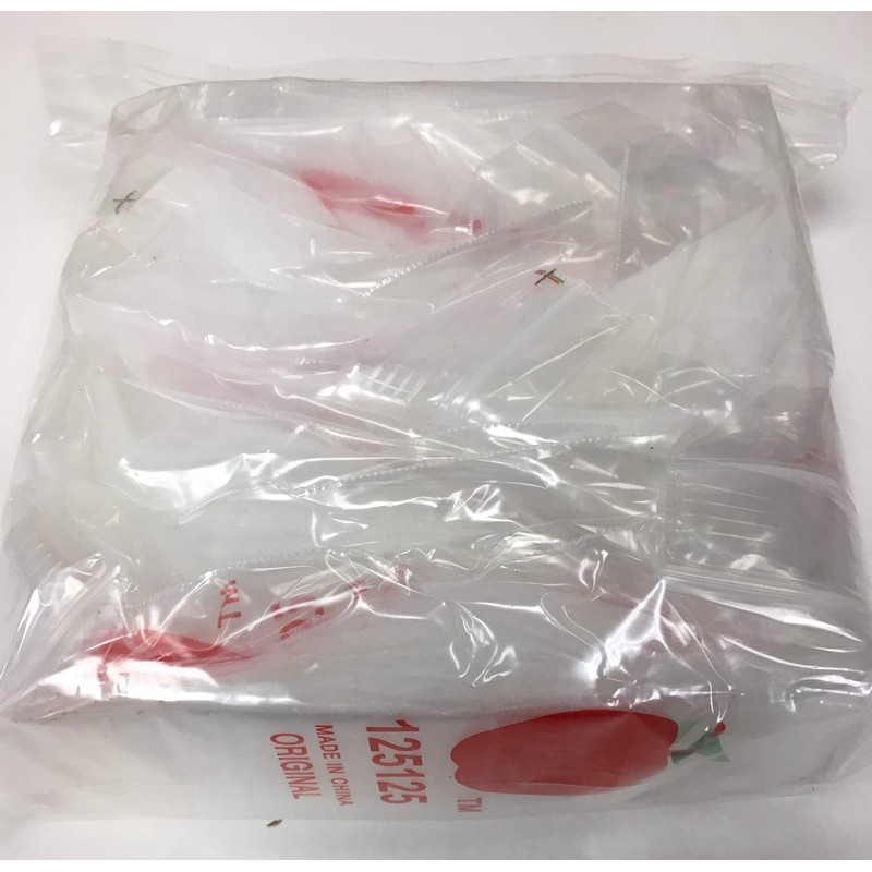1000 1.25" x 1.25" Zip Bags Baggies Clear 2mil