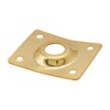 Musiclily Basic Rectangular Guitar Jack Plate for Electric Guitar/Bass, Gold