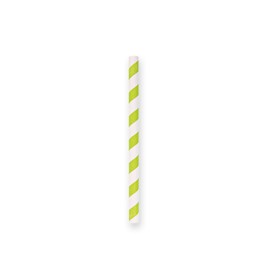 FRANZ MENSCH NatureStar Paper Drinking Straws Cocktail Striped FSC® Certified Green / White, Length: 13 cm, Diameter: 0.8 cm, Paper Straws, Paper Straws, Stirrers, Pack of 3400