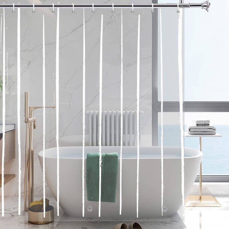 YISURE Clear Extra Long Shower Curtain Liner 96 inch with