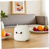 ORFOFE Cute Mini Desktop Trash Can with Press Lid Small