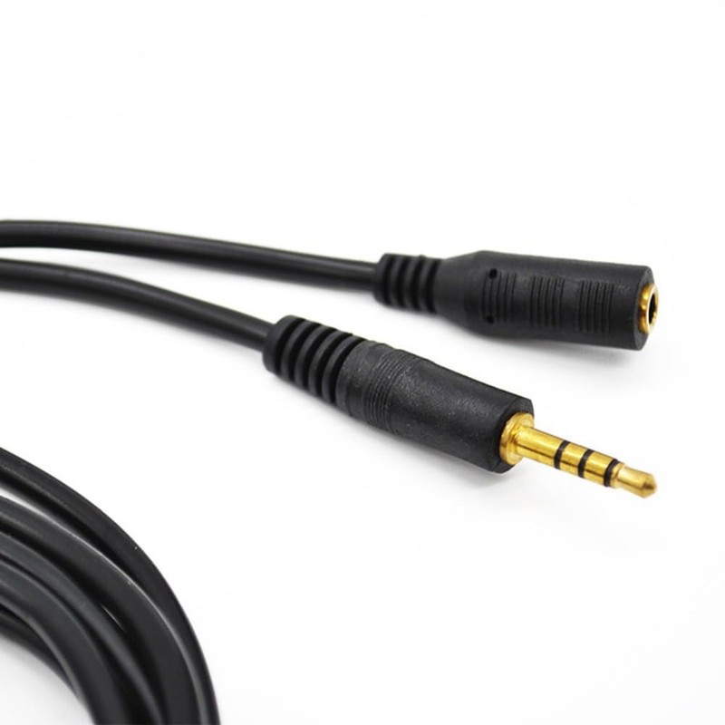 REY 3.5mm Male to Female 4 Pin Audio and Microphone