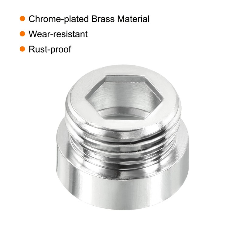 PATIKIL G1/2 to M22 x 1.0 Tap Adapter Chrome Plated