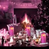 NURADA 3"x6"Flickering Flameless Candles: 3D Wick Unbreakable Acrylic Battery Operated
