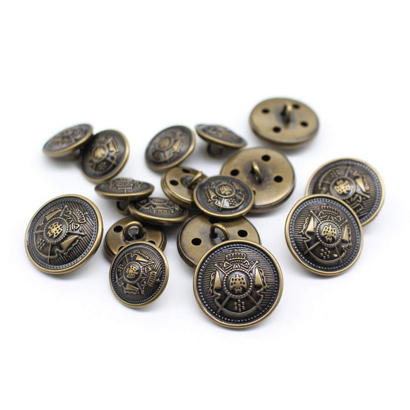 ByaHoGa MB20170 Pack of 14 Bronze Coloured Plastic Buttons 20