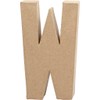 Creativ 26622 20.5 cm 1-Piece Papier Mache Letter W, Beige