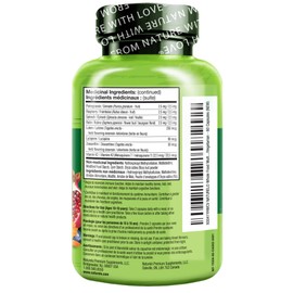 NATURELO NATURELO Whole Food Multivitamin for Teens - Natural Vitamins/Minerals for Teenage Boys & Girls - Supplement for Active Kids - with Organic Extracts - Non-GMO - Vegan/Vegetarian - 60 Capsules