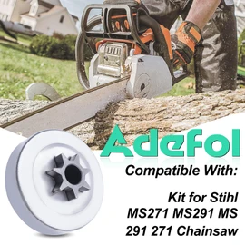 Adefol 325"-7T Clutch Drum & Oil Pump Kit for Stihl MS271 MS291 MS 291 271 Chainsaws, MS271 Sprocket Clutch Drum Kit with Oil Pump Oil Filter Washer Worm Gear Spark Plug # 1121 640 2001 1141 640 3203