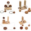 Brain Teaser Puzzle Wooden Threading Rope Loop Puzzle Luban Lock