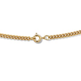 PalmBeach Yellow Gold-Plated Emerald Cut Natural Black Onyx Praying Hands Pendant (20mm) with 22 inch Chain