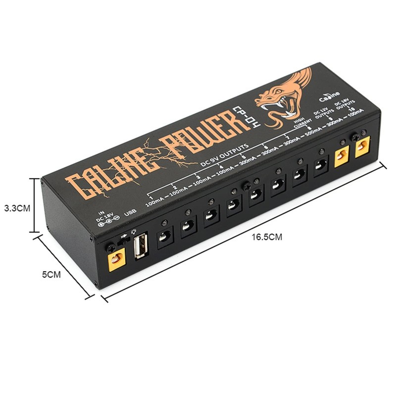 Caline CP-04 Guitar Pedal Power Supply 10 DC Outputs for