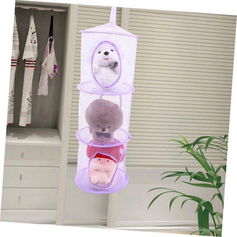 SUPVOX 4pcs Hanging Storage Net for Animals Durable Mesh Organizer