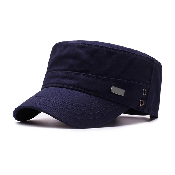 [RUNQIU] Military design plain work cap, stylish hat for men