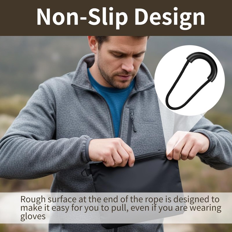 Zipper Pulls Compatible with Osprey,10PCS,Removable U Shape Zipper Pull Replacement