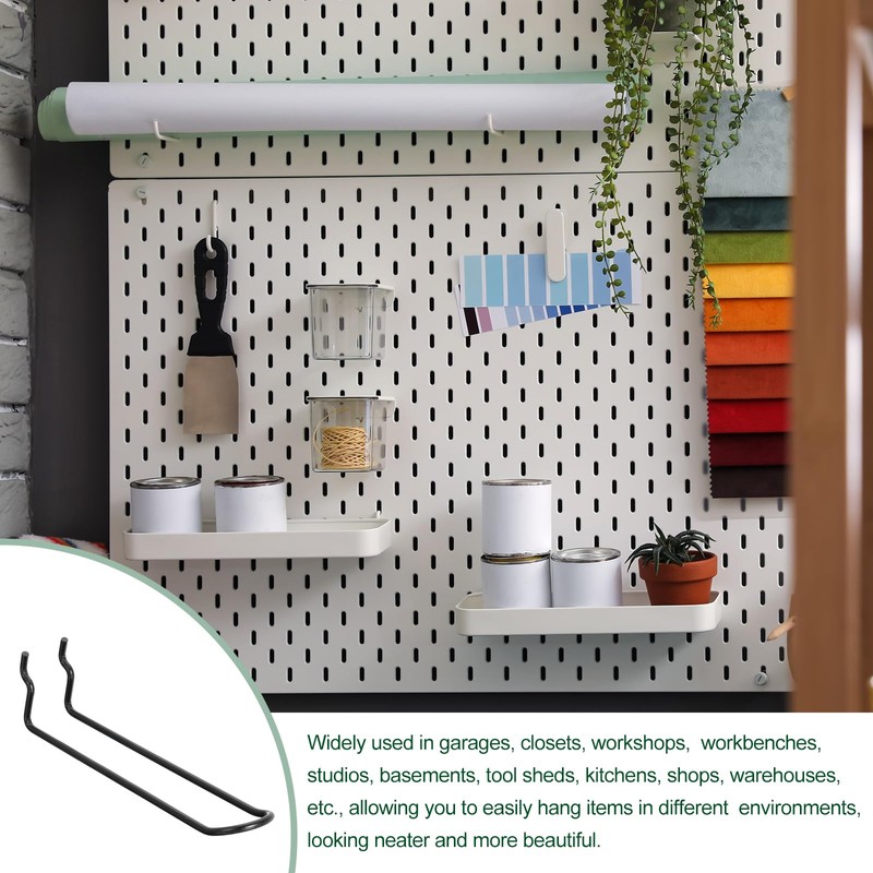 sourcing map 10Pcs Pegboard Hooks, 6 Inch Stainless Steel Peg