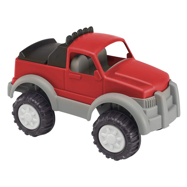 American Plastic Toys Kids’ Gigantic Pick-Up Truck, Large Truck Bed with Realistic Tonneau Cover, Knobby Wheels and Metal Axles Fit for Indoors and Outdoors, Haul Sand, Dirt, or Toys, for Ages 2+