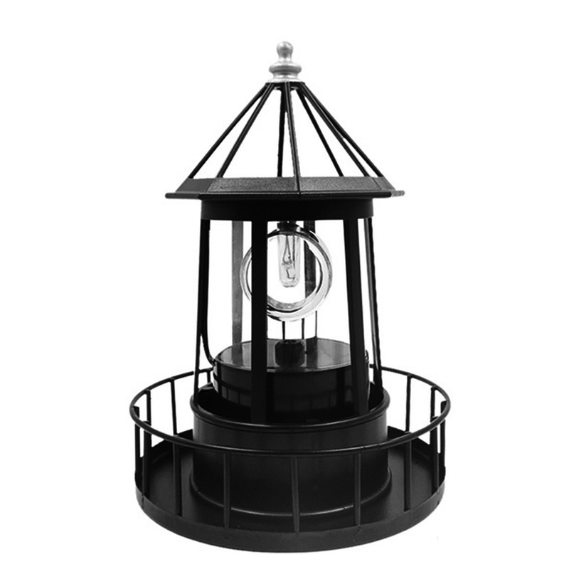 LED Solar Rotating Lighthouse Light Solar Garden Lights Outdoor Garden
