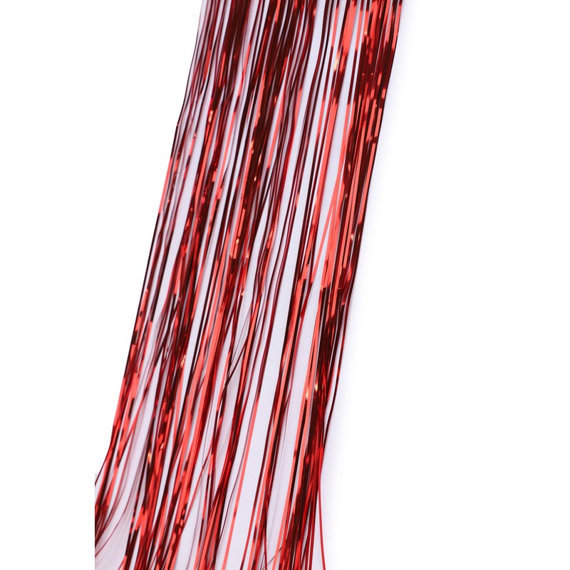 Shiny tinsel Christmas tree decoration.