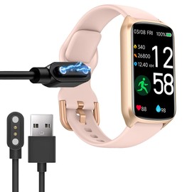 Blueshaweu Charging Cable Compatible with Amzhero Fitness Tracker 1.47 Inch D26, Cable Charger Charging Station for Amzhero D26 Fitness Tracker (Black)