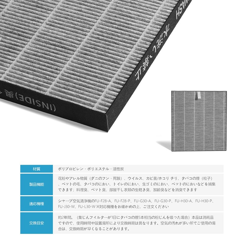 FETION Air Purifier Replacement Filter fz-F28sf Integrated Dust Collection and
