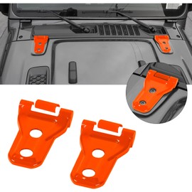 Hoolcar - Cubierta de bisagra para capó del motor, accesorios de decoración exterior para Jeep Wrangler JL JLU y Gladiator JT, naranja