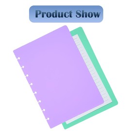 ITSYHPRO 4 Set Junior Discbound Covers for Happy Planner Purple Compatible with Circa Arc TUL and Happy Planner(2 Purple& 2 Blue,Junior)